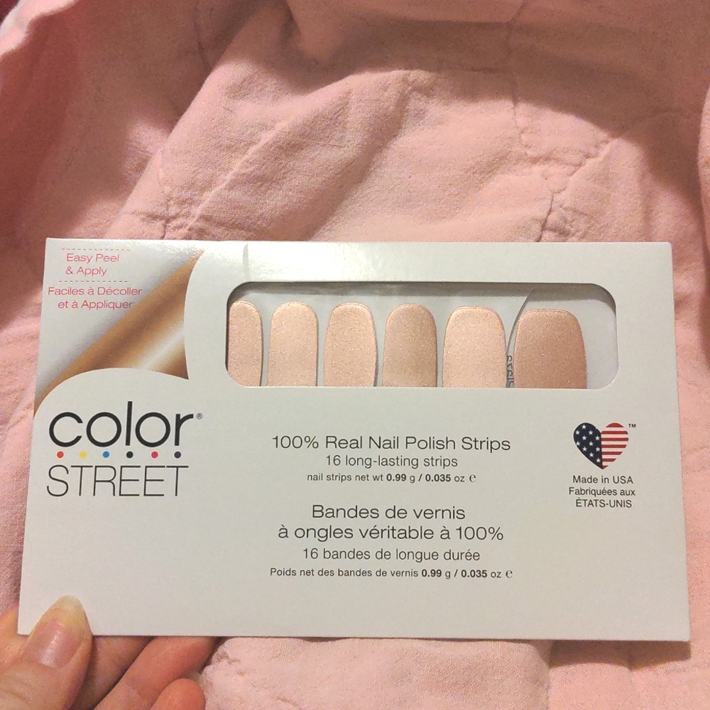 Relisting!Last chance! Color Street At The Plaza Pink Shimmer Nail Polish Strips